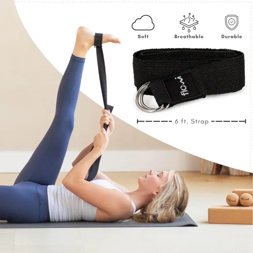 Miniatura 4 de Bloques de yoga de corcho natural, paquete de 2 con correa y bolas de masaje, accesorios de yoga premium para mujeres y hombres