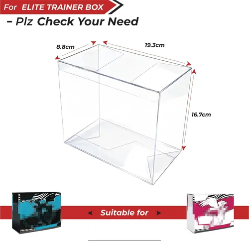 Miniatura 3 de Heetobcos Funda protectora ETB de plástico PET – 0.020 in transparente Elite Trainer Box Protector – Funda ETB compatible con cajas Elite Trainer