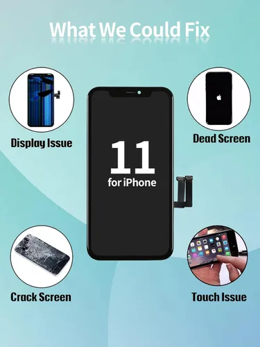Miniatura 4 de Ayake Reemplazo de pantalla para iPhone 11, pantalla LCD de 6.1 pulgadas, Full HD y digitalizador táctil, color verdadero, identificación facial
