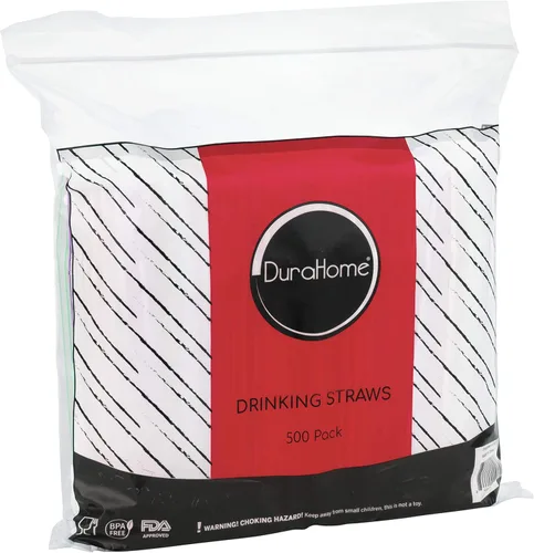 Miniatura 6 de DuraHome - Pajitas desechables de plástico, 500 unidades, sin BPA, color negro (paquete de 500 unidades, color negro)
