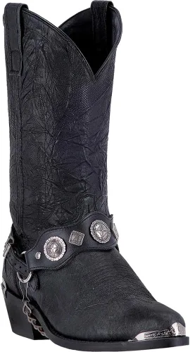 Miniatura 2 de Dingo Mens Suiter Round Toe Casual Botas Mid Calf - Negro
