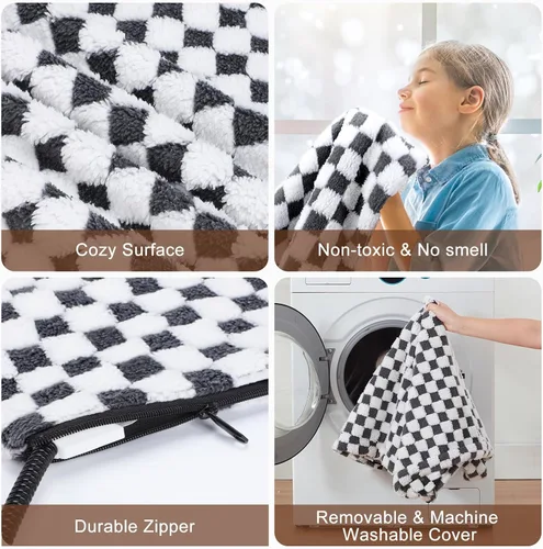 Miniatura 6 de MIXJOY Cama térmica para perro, 11 almohadillas térmicas de temperatura ajustable para perros con temporizador, alfombrilla térmica para mascotas