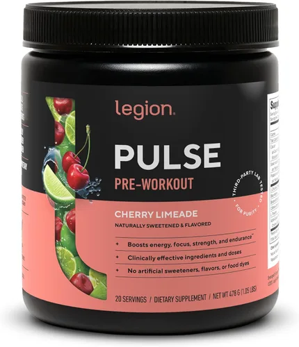Miniatura 26 de LEGION Pulse Pre Workout - Bebida preentrenamiento de óxido nítrico totalmente natural para aumentar la energía, sin creatina, endulzada