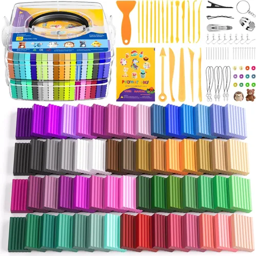 Miniatura 12 de ARTpar Kit de arcilla polimérica de 50 colores, arcilla para modelar con herramientas de esculpir para principiantes, arcilla modeladora para 20.5 in