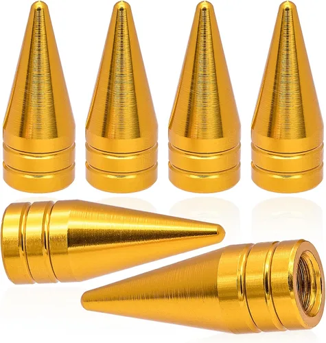 Miniatura 32 de 4 piezas de tapas de válvula de rueda con forma de punta, válvula de rueda de aleación de aluminio con punta, universal para automóviles, SUV