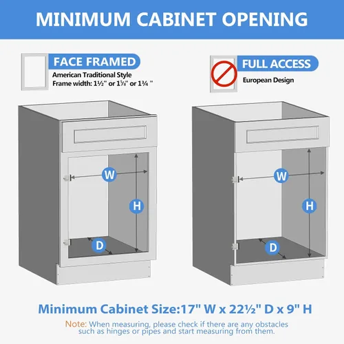 Miniatura 7 de ROOMTEC Organizador de gabinete extraíble con correderas de riel de extensión completa, estante extraíble de madera para armario de cocina
