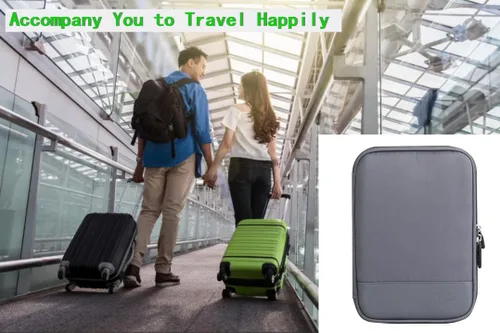Miniatura 6 de Bolsa organizadora de cables electrónicos, bolsa de almacenamiento portátil de doble capa para accesorios digitales electrónicos para funda