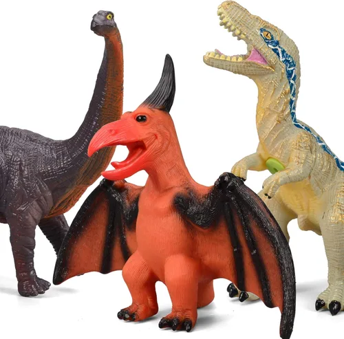 Miniatura 7 de Gzsbaby 6 juguetes de dinosaurio jumbo para niños de 3 a 5 años y niños pequeños, juguetes de dinosaurio grandes y suaves para los amantes – regalos