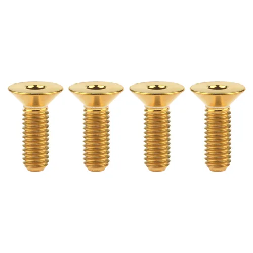 Miniatura 13 de Titanium Ti M5x10 12 15 20 0.984 in cabeza plana avellanada Tornillos hexagonales Tornillos de cabeza plana, paquete de 4 (M5x10mm, Negro)