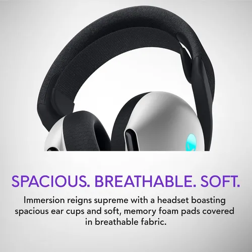 Miniatura 3 de Alienware AW720H Auriculares inalámbricos para juegos de modo dual - Sonido espacial Dolby Atmos, inalámbrico 2.4 GHz, cable de conector de 0.138