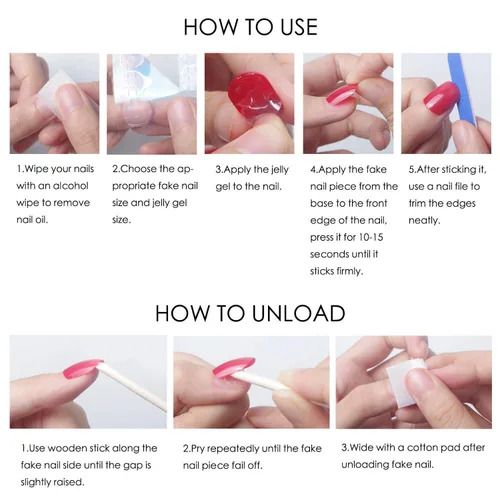 Miniatura 6 de LPOODDNU 24 uñas postizas largas cuadradas a presión, uñas postizas francesas, uñas acrílicas de color rosa brillante, cobertura completa, perlas