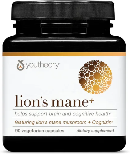 Miniatura 8 de Youtheory Lion's Mane Plus - Suplemento de hongos con Cognizin - Ofrece enfoque y apoyo cerebral* - 60 cápsulas vegetarianas
