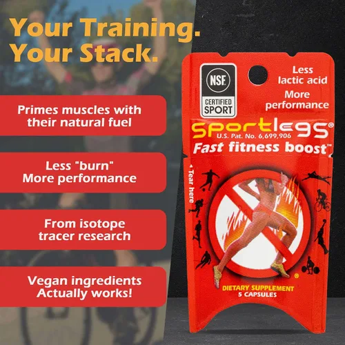 Miniatura 2 de SPORTLEGS Fast Fitness Boost Pre Workout para hombres y mujeres, suplemento de ácido láctico, combustible de resistencia deportiva, suplementos