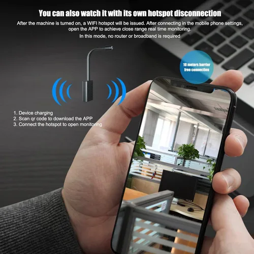 Miniatura 2 de Mini cámara, 1080 p Full HD Smart Cam teléfono celular aplicación de detección de movimiento cámara grabadora de video cámara IP para seguridad