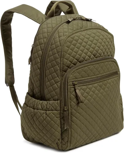 Miniatura 3 de Vera Bradley Mochila Campus de Algodón para Mujer, Climbing Ivy Green - Algodón reciclado