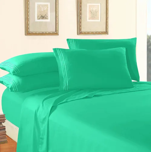 Miniatura 2 de Elegant Comfort - Lujoso juego de sábanas de microfibra de 4 piezas de calidad hotelera prémium 1500 - Resistente a las arrugas, sábana bajera