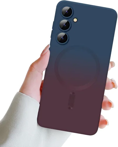 Miniatura 41 de Newseego Funda magnética para Samsung Galaxy S22 5G, funda de silicona líquida suave de lujo, antiarañazos, a prueba de golpes, protector completo