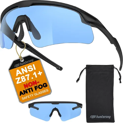 HTS HUNTERSKY Gafas de Protección Ocular Antiniebla Deportivas de Seguridad para Mujeres y Hombres para Correr, Ciclismo, Conducción, Pickleball,