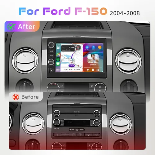 Miniatura 6 de Hodozzy Estéreo de coche 4G+128G para Ford F-150 2004-2008 Android 7 pulgadas Incell pantalla táctil estéreo navegación GPS con Carplay inalámbrico