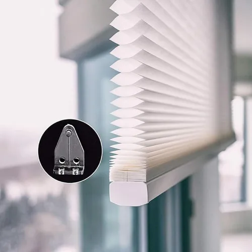 Miniatura 4 de BBTO 40 soportes de sujeción para persianas de 1 pulgada, ganchos de plástico transparente para persianas, clips de sujeción para riel inferior