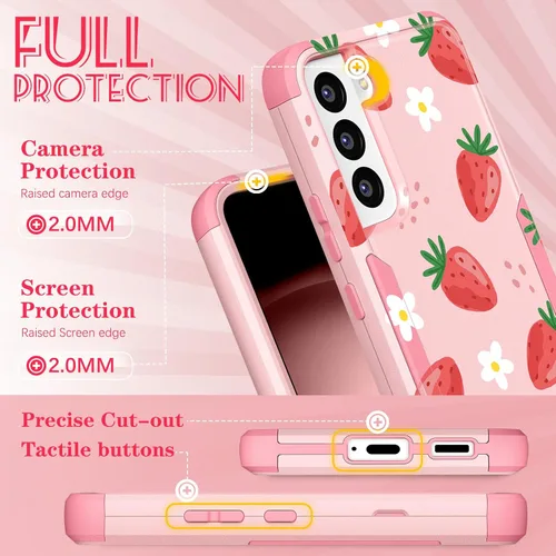Miniatura 5 de Funda para Samsung Galaxy S22 - Funda de Teléfono para Mujeres Chicas Lindas Cubierta Diseño Único Estético Genial para Adolescentes Kawaii Fresa