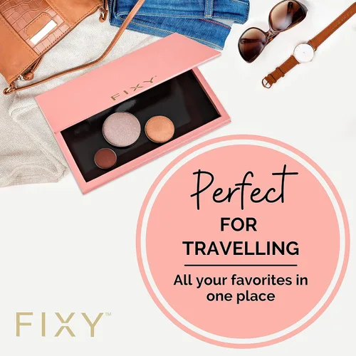 Miniatura 5 de FIXY Paleta magnética vacía grande del maquillaje con el espejo, organizador perfecto del maquillaje del viaje
