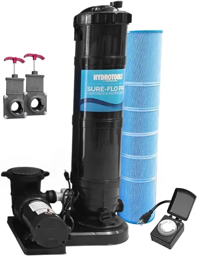 Miniatura 14 de Swimline Hydrotools - Sistema de filtro de cartucho para piscinas sobre tierra, 8 pies cuadrados con bomba de 0.3 THP, para piscinas de hasta 9000