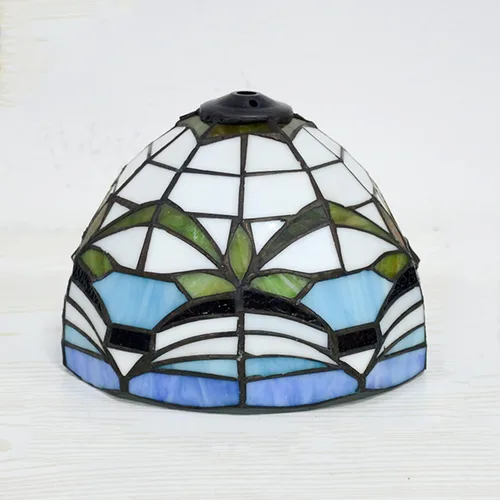 Miniatura 4 de Pantalla de repuesto estilo Tiffany de 8 pulgadas, pantalla de vitral, solo para lámparas de mesa, lámparas de piso, lámpara de pared, lámpara