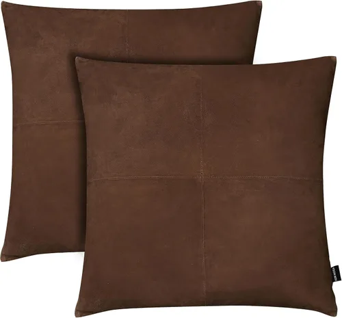 Miniatura 82 de Funda de almohada de piel de cordero – Funda de cojín decorativa para sofá – Fundas para sala de estar y dormitorio, 22 x 22 pulgadas – Paquete de 2