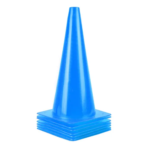 Paquete de 7 conos de seguridad de tráfico, conos de estacionamiento naranjas de 15 pulgadas, conos de plástico para actividades en interiores y