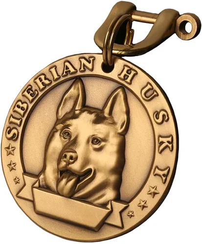 Miniatura 43 de Etiquetas de identificación para mascotas de cobre puro, etiquetas de nombre de perro personalizadas en relieve 3D con letras personalizadas