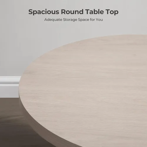 Miniatura 4 de SICOTAS Mesa de centro redonda para sala de estar, mesa de centro acanalada moderna de 32 pulgadas con almacenamiento, mesa de comedor de té