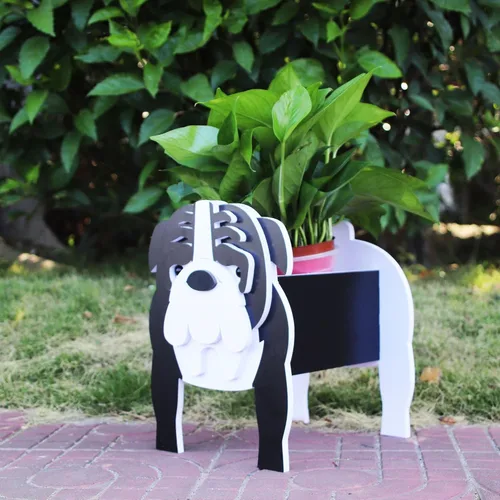 Miniatura 17 de Beagles - Contenedor para plantas con forma de perro, para amantes de las mascotas, maceta de PVC lindo para perros, macetas de cara para decoración