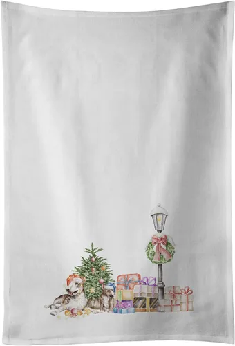Miniatura 71 de Caroline's Treasures CK8100WTKT - Juego de 2 toallas de cocina con diseño de bulldog francés con diseño de país de las maravillas navideñas