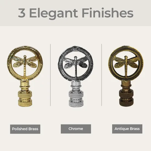 Miniatura 2 de Royal Designs, Inc. Lámpara decorativa de libélula finial, F-5093-CH-1, cromo
