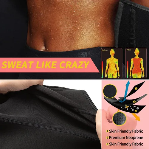 Miniatura 5 de KIWI RATA Entrenador de Cintura de Neopreno para Sauna Corsé Cinturón de Sudor para Mujeres Banda Ceñidora de Compresión para Entrenamiento Fitness