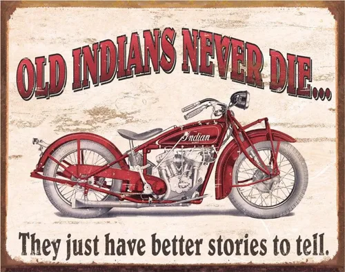 Miniatura 15 de Desperate Enterprises Indian Motorcycle Since 1901 - Letrero de hojalata nostálgico vintage de metal, fabricado en Estados Unidos Motocicletas