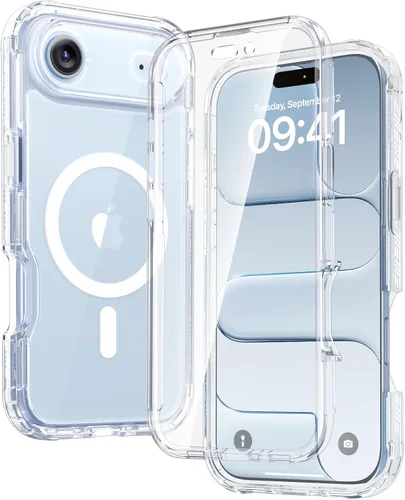 Miniatura 140 de Diaclara - Funda compatible con iPhone 11, carcasa resistente de cuerpo completo con protector de pantalla integrado sensible al tacto y Transparente