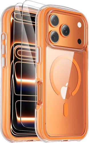 Miniatura 22 de Funda para iPhone Air [compatible con MagSafe] [2 protectores de pantalla] [prueba de caídas de grado militar] Funda magnética resistente