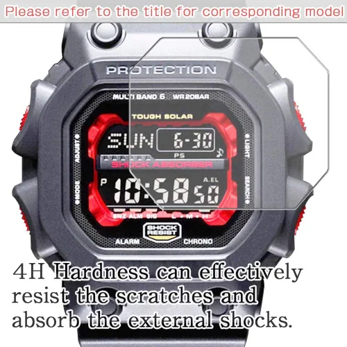 Miniatura 3 de Paquete de 3 protectores de pantalla, compatibles con CASIO W735H-1AV W-735H Series TPU Guard para reloj inteligente inteligente