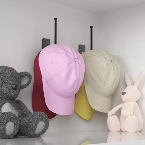 Miniatura 2 de Durmmur Paquete de 2 Percheros para Gorras de Béisbol, Organizador de Sombreros de Acero Inoxidable para Gorra de Béisbol, Organizador