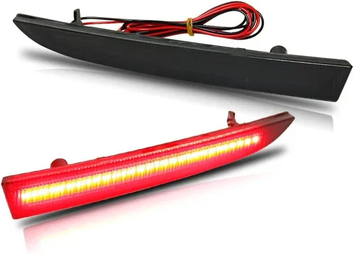 Lentes ahumados LED Luz de freno trasera Luz antiniebla Reflector de parachoques para 2016-2020 Chevrolet Camaro Traverse, Cadillac ATS XT5, Pontiac