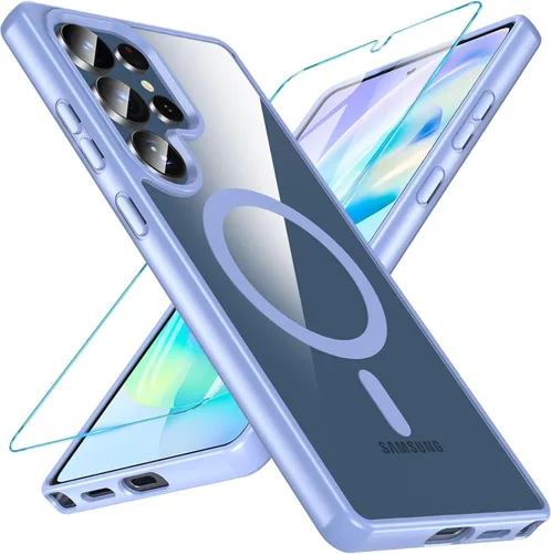 Miniatura 34 de OWKEY Funda magnética para Samsung Galaxy S23 de 6.1 pulgadas, para Magsafe con protector de pantalla, protección de grado militar, a prueba