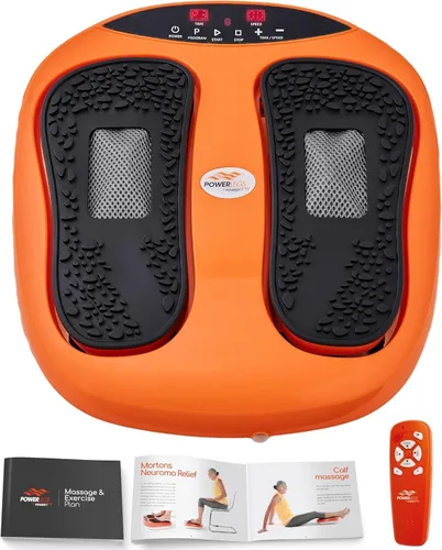 Miniatura 10 de Máquina de masajeador de pies eléctrico Power Legs con control remoto, velocidad ajustable, vibración - masajeador de pantorrilla - masajeador