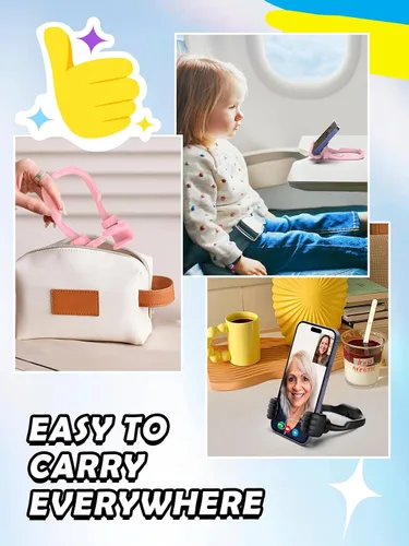 Miniatura 7 de Rellenos de calcetín para adolescentes, niñas, niños, adultos Soporte para teléfono celular: SOPORTE DE TELEFONO CELULAR PEREZOSO CON PULGAR HACIA