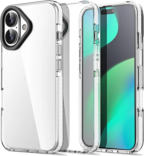 Miniatura 210 de AICase Funda protectora para iPhone 16 compatible con iPhone 16, delgada, ligera, transparente [no amarillenta] Diseño vibrante