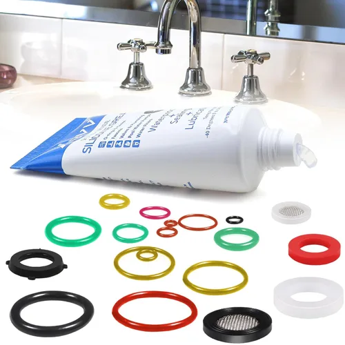 Miniatura 7 de XBVV Grasa lubricante de silicona de grado alimenticio para juntas tóricas de grifo impermeable y filtro de piscina, paquete de 3 tubos de 1 onza