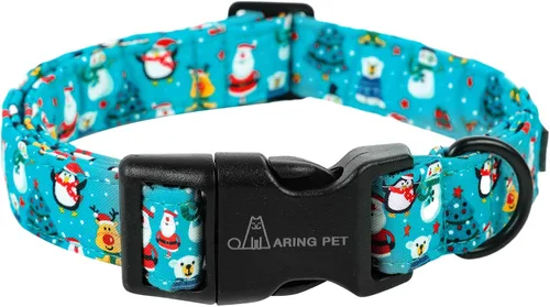 Miniatura 14 de ARING PET Collar de Navidad para perros, lindos collares de mascotas a cuadros rojos y negros con hebilla de liberación rápida para cachorros