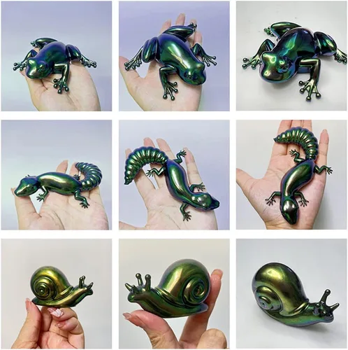 Miniatura 4 de 4 moldes de resina de animales, moldes de rana, lagarto, caracoles de silicona, moldes de joyería para resina epoxi, decoración del hogar