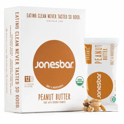 Miniatura 14 de JONESBAR (Coconut Almond, 12 unidades (paquete de 1)) Barra de frutas y nueces orgánica USDA sin OMG, Kosher, vegana, sin gluten, barra
